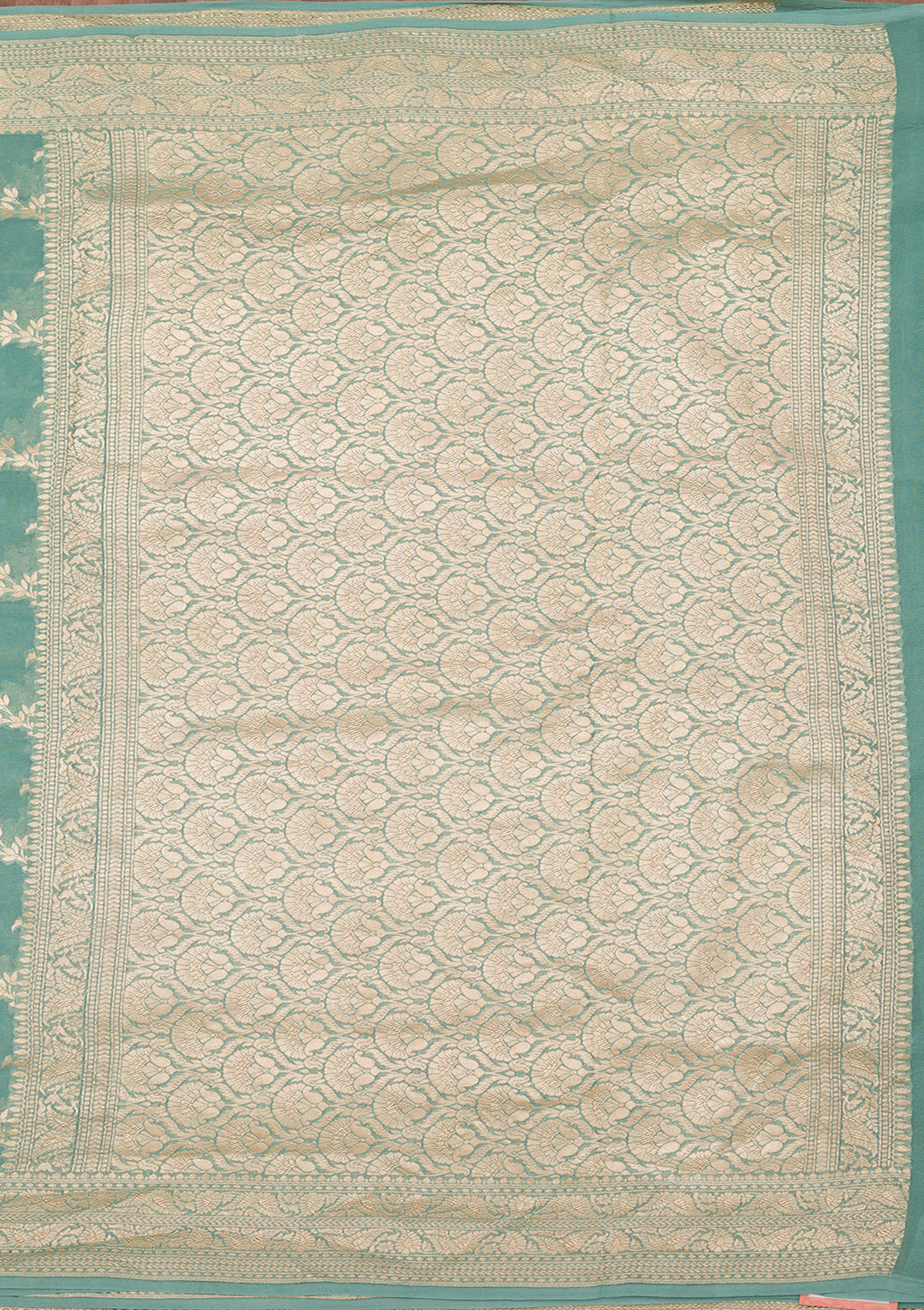 Sea Green Zariwork (Silver) Silk Silk_Saree