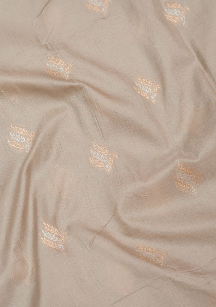 Grey Zariwork Pure Silk Saree