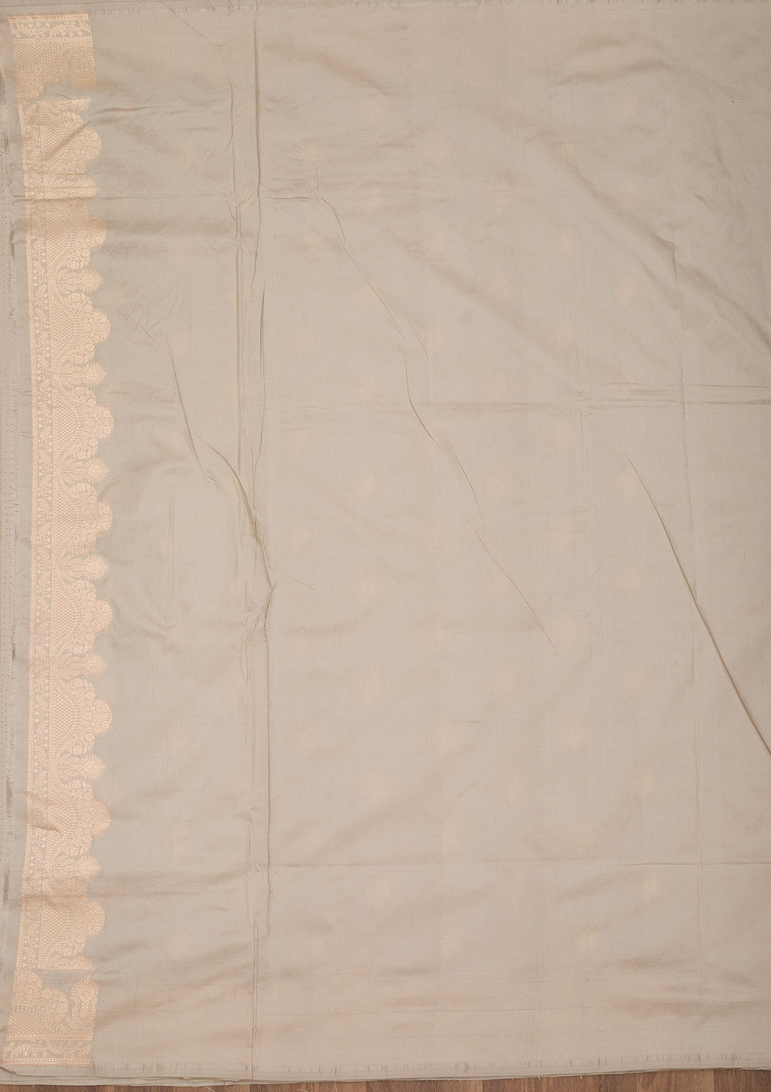 Grey Zariwork Pure Silk Saree