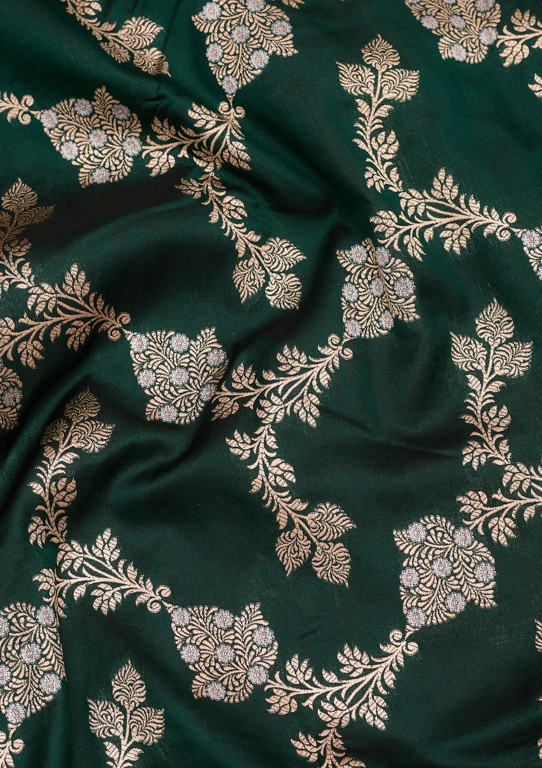 Rama Green Zariwork Pure Silk Saree