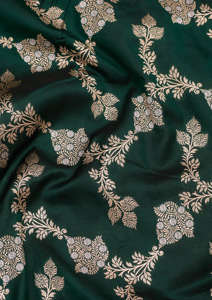 Rama Green Zariwork Pure Silk Saree