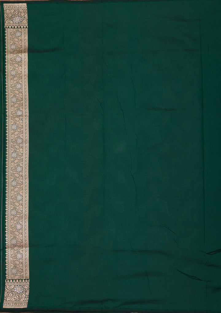 Rama Green Zariwork Pure Silk Saree