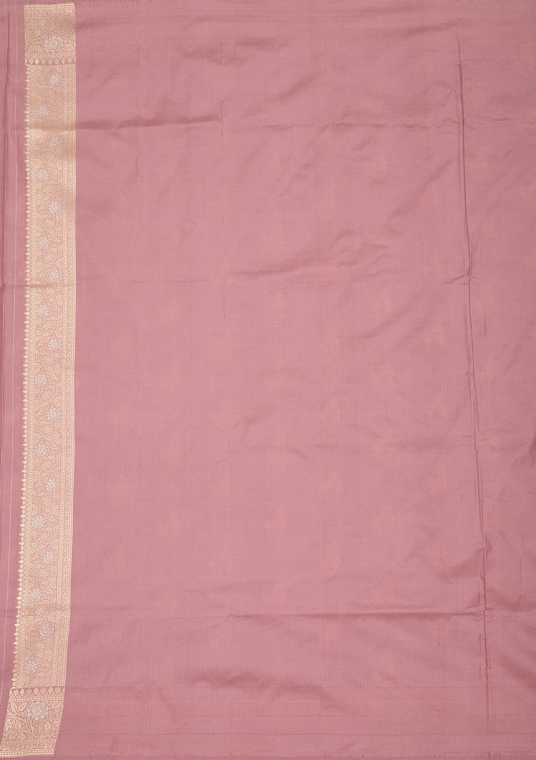 Onion Pink Zariwork Pure Silk Saree