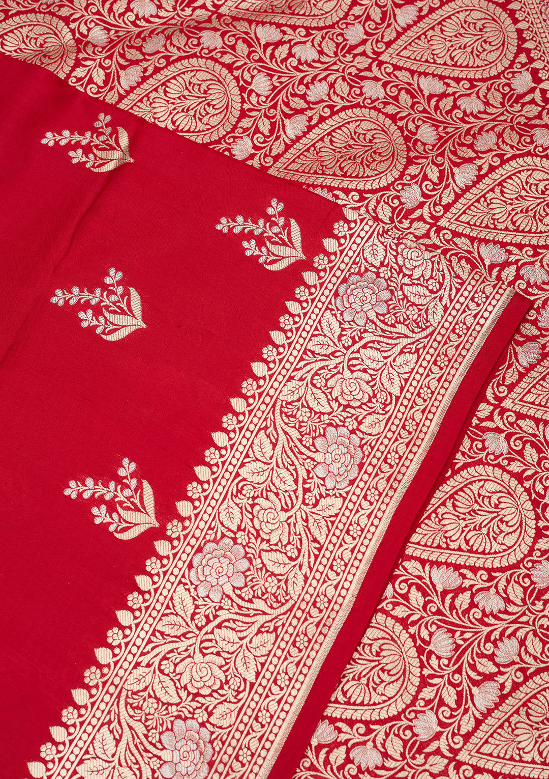 Red Zariwork Pure Silk Saree