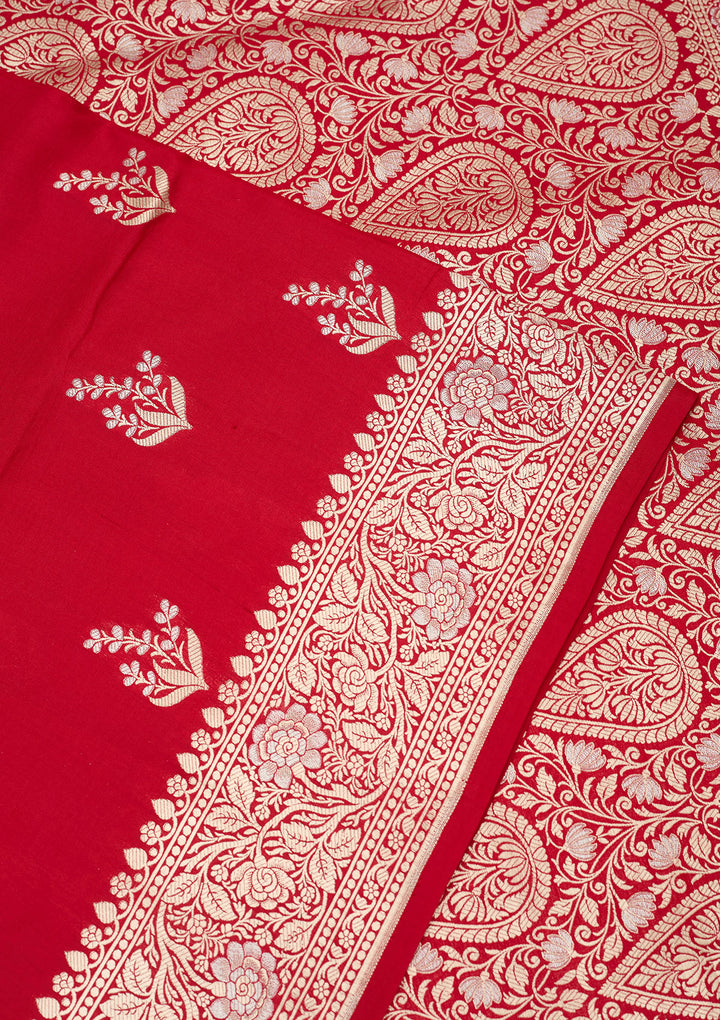 Red Zariwork Pure Silk Saree