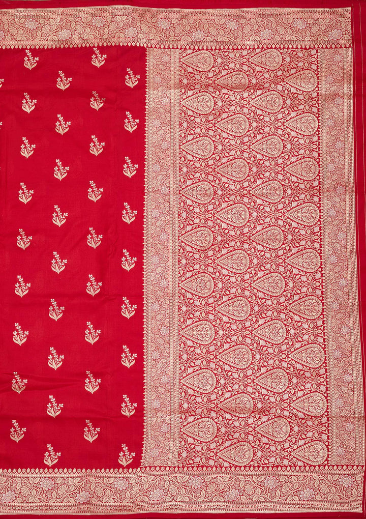 Red Zariwork Pure Silk Saree