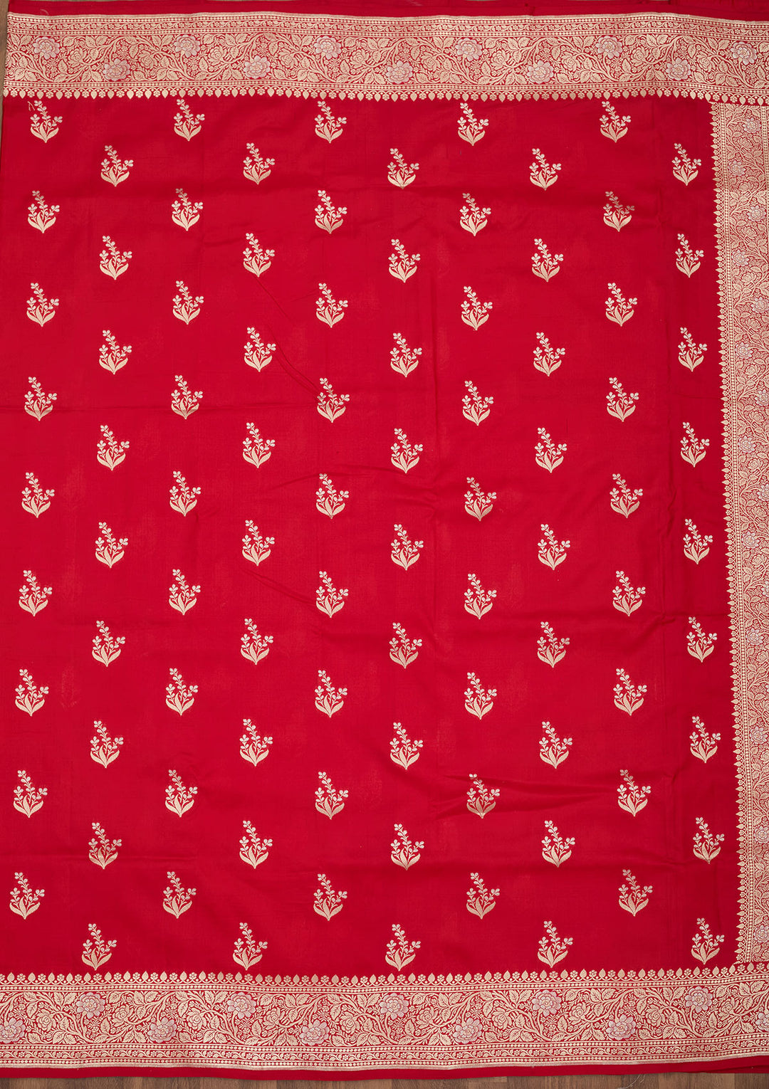 Red Zariwork Pure Silk Saree