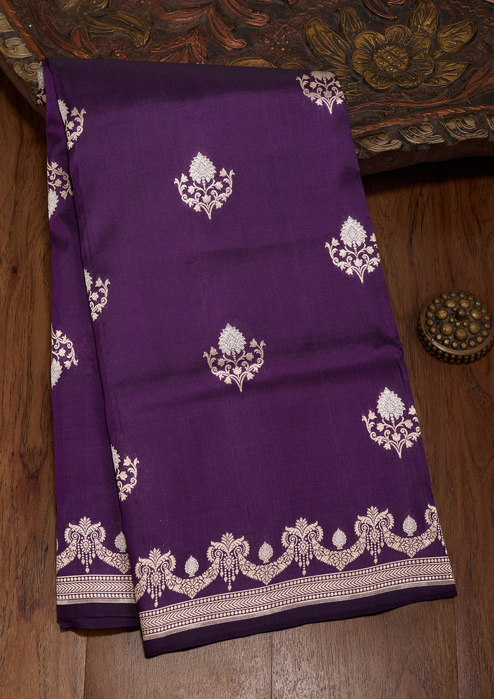 Purple Zariwork (Gold) Pure Silk Silk_Saree