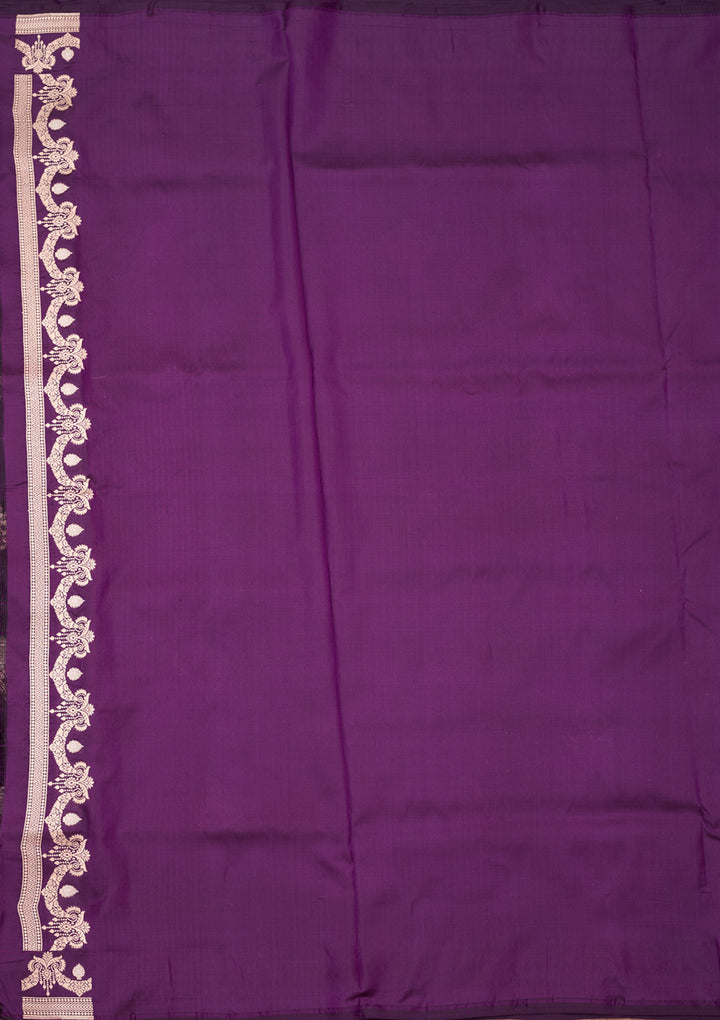 Purple Zariwork (Gold) Pure Silk Silk_Saree