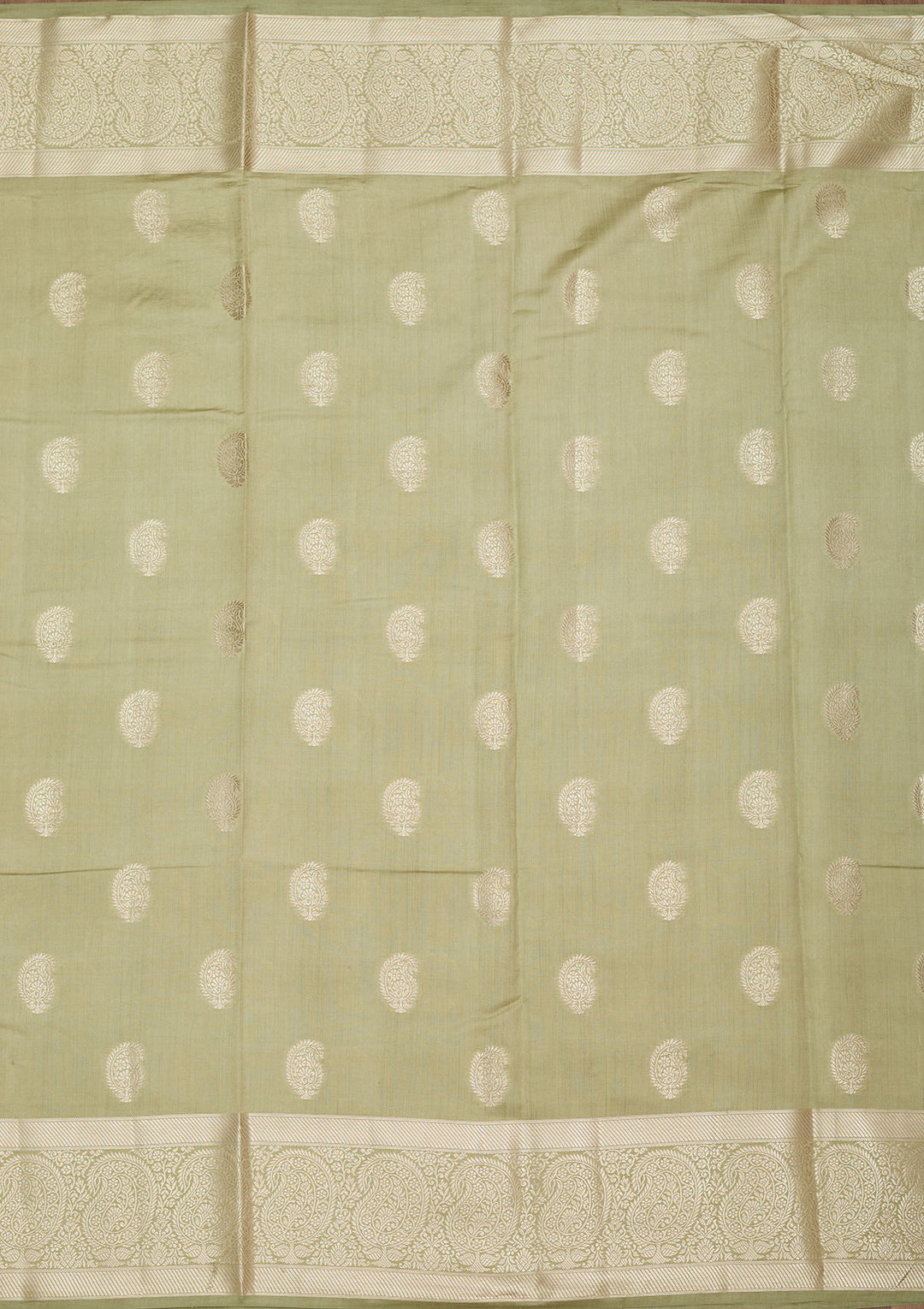 Pista Green Zariwork Pure Silk Saree