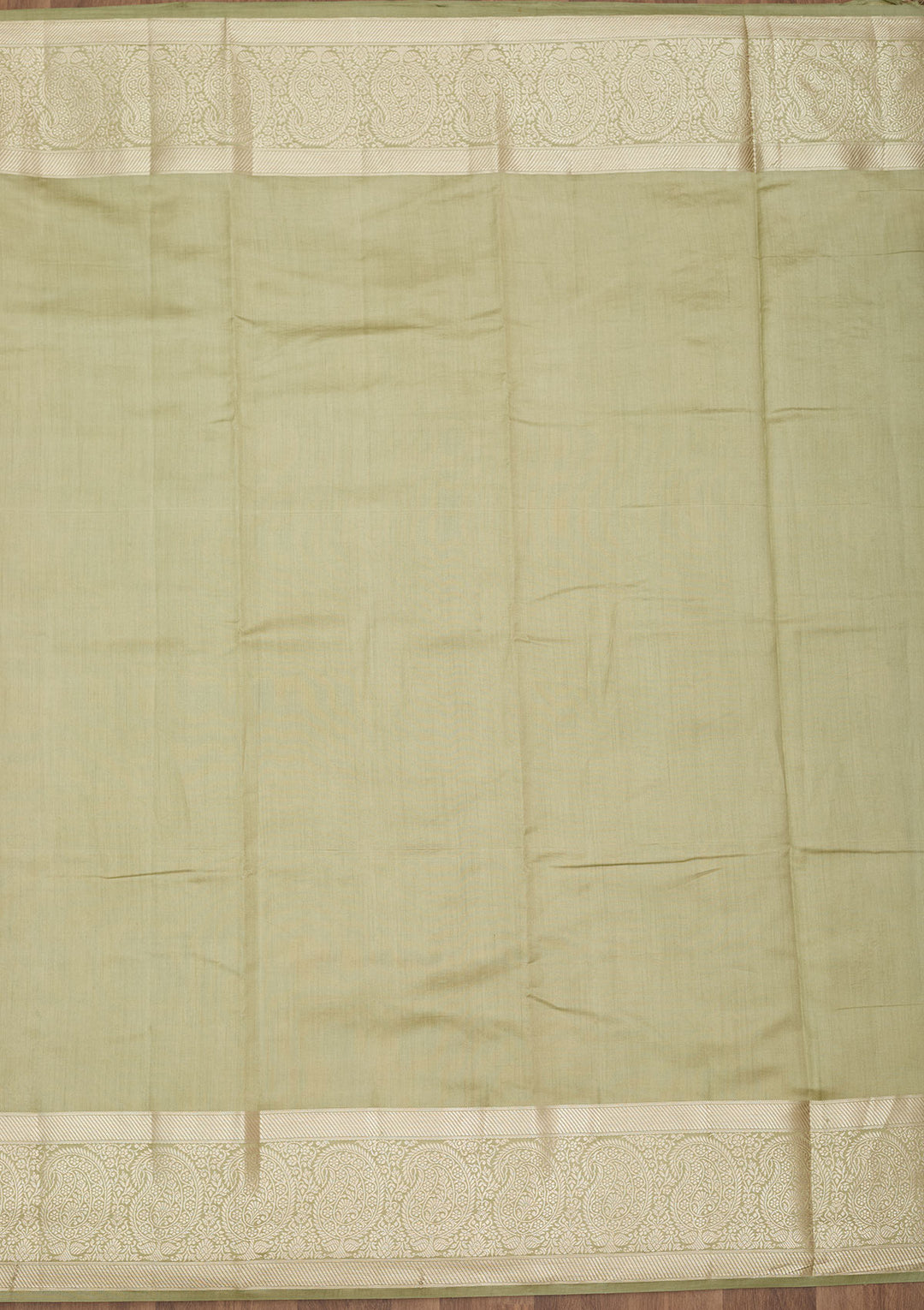 Pista Green Zariwork Pure Silk Saree