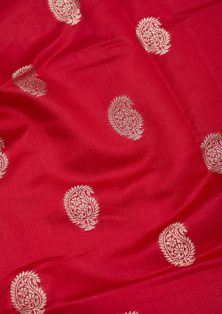 Red Zariwork Pure Silk Saree