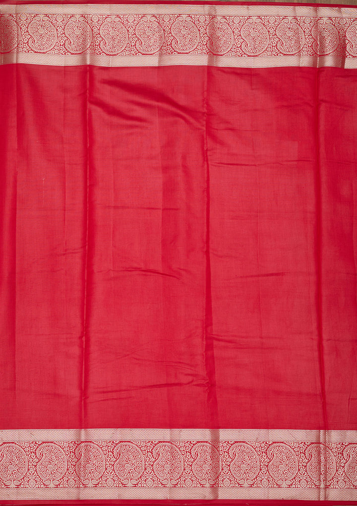 Red Zariwork Pure Silk Saree