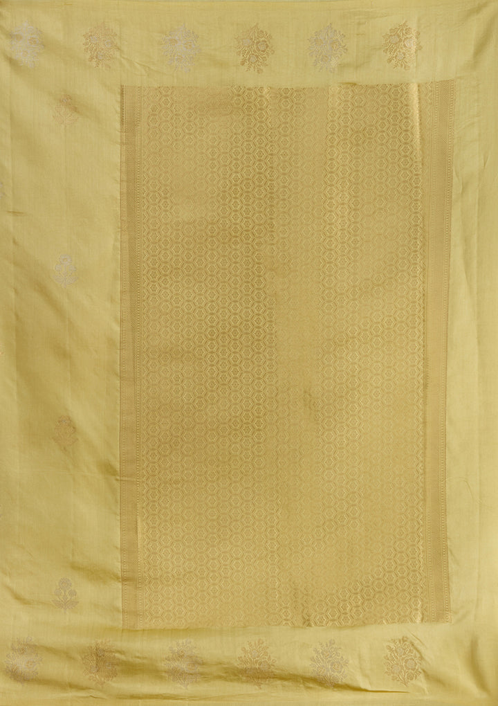 Gold Zariwork (Silver) Pure Silk Saree