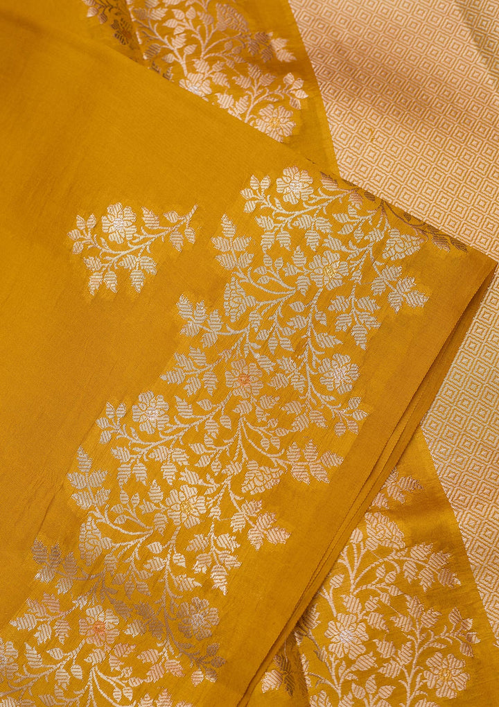 Mustard Zariwork (Gold) Pure Silk Silk_Saree