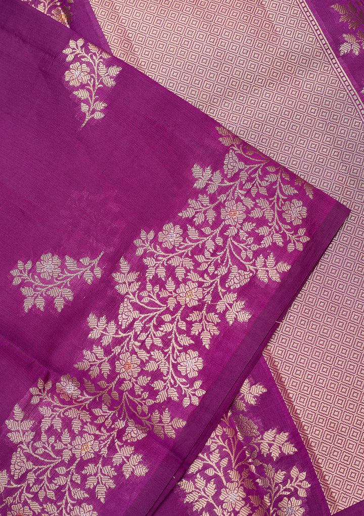 Purple Zariwork (Gold) Pure Silk Silk_Saree