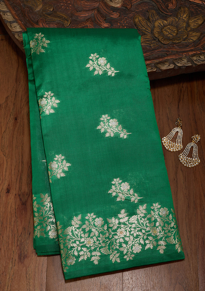 Rama Green Zariwork (Gold) Pure Silk Silk_Saree