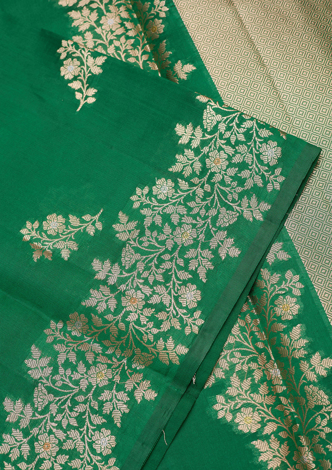 Rama Green Zariwork (Gold) Pure Silk Silk_Saree