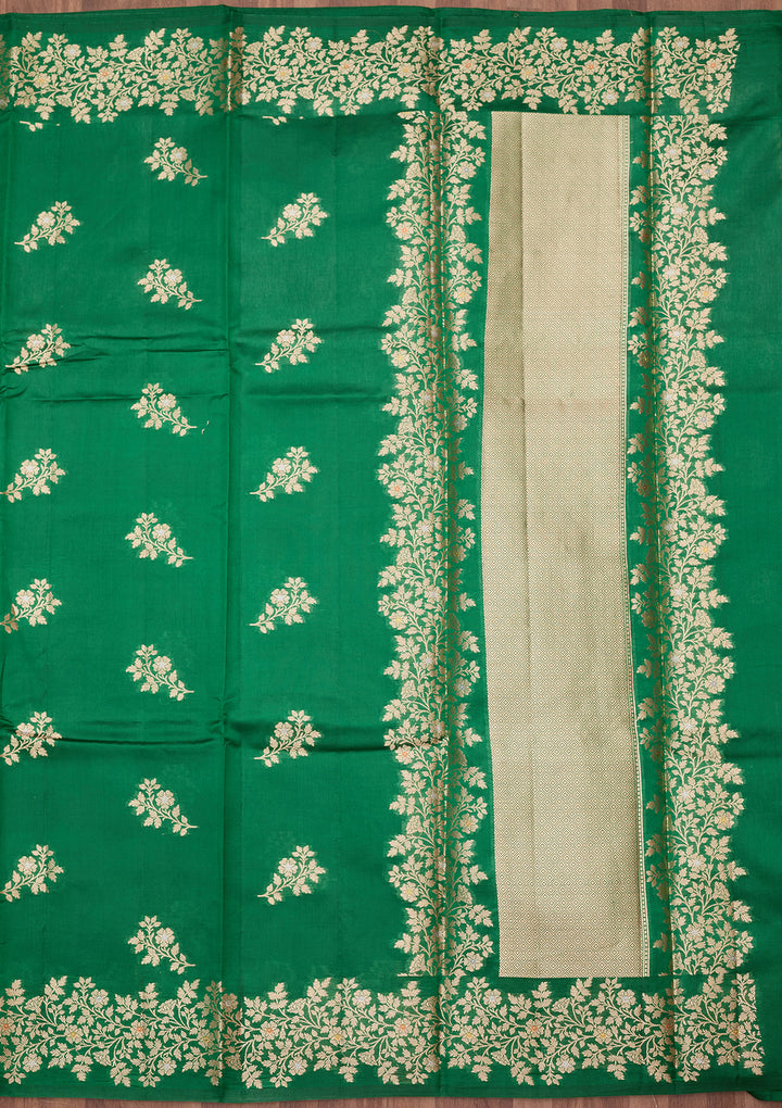 Rama Green Zariwork (Gold) Pure Silk Silk_Saree