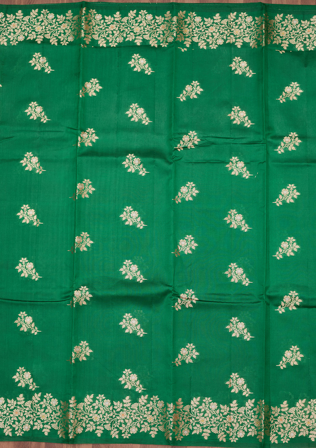 Rama Green Zariwork (Gold) Pure Silk Silk_Saree