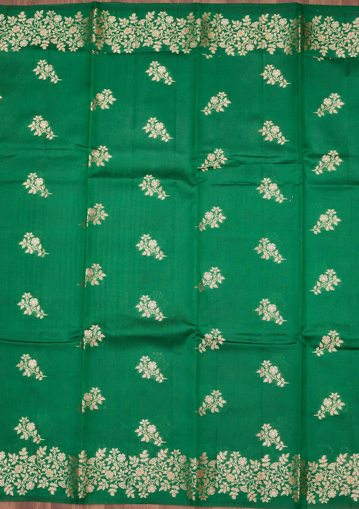 Rama Green Zariwork (Gold) Pure Silk Silk_Saree