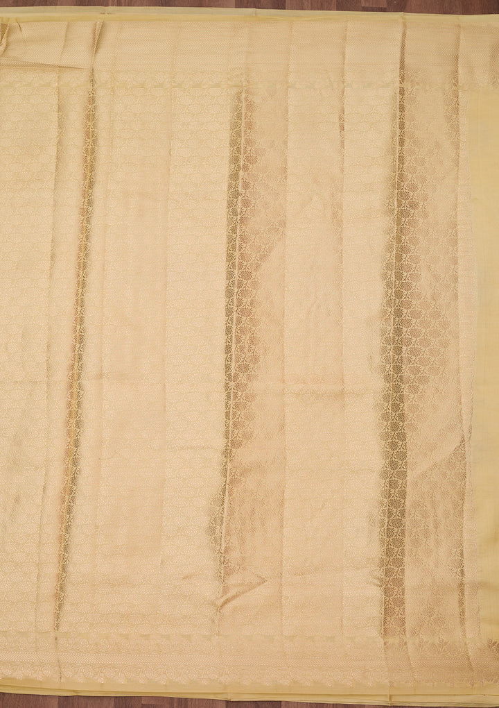 Lemon Yellow Zariwork (Gold) Pure Silk Silk_Saree