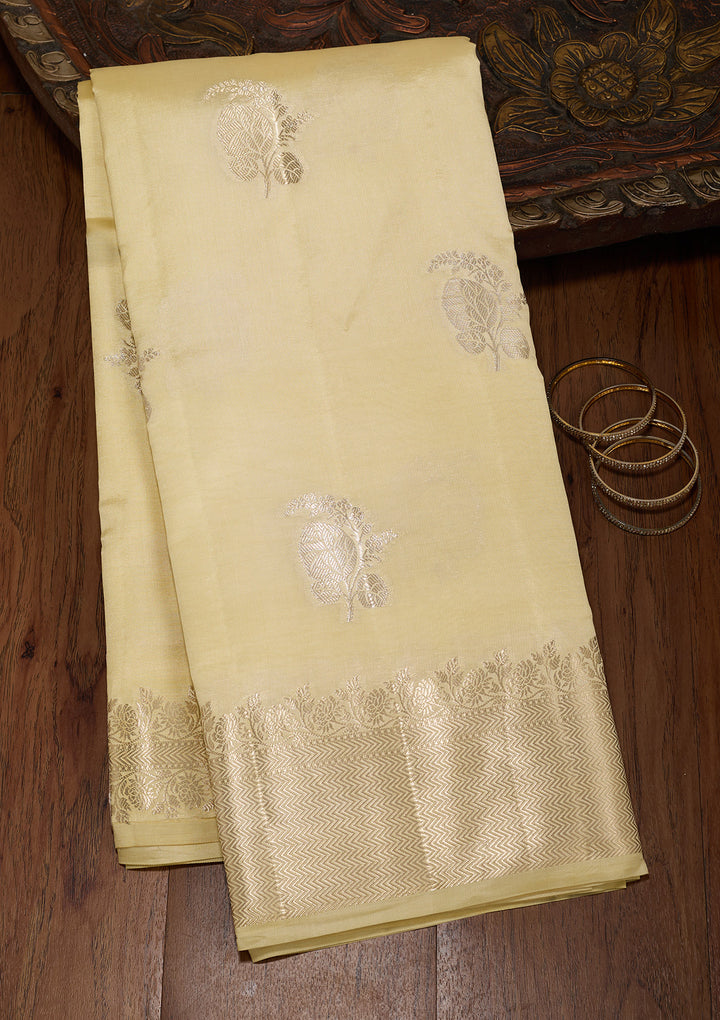Lemon Yellow Zariwork (Gold) Pure Silk Silk_Saree