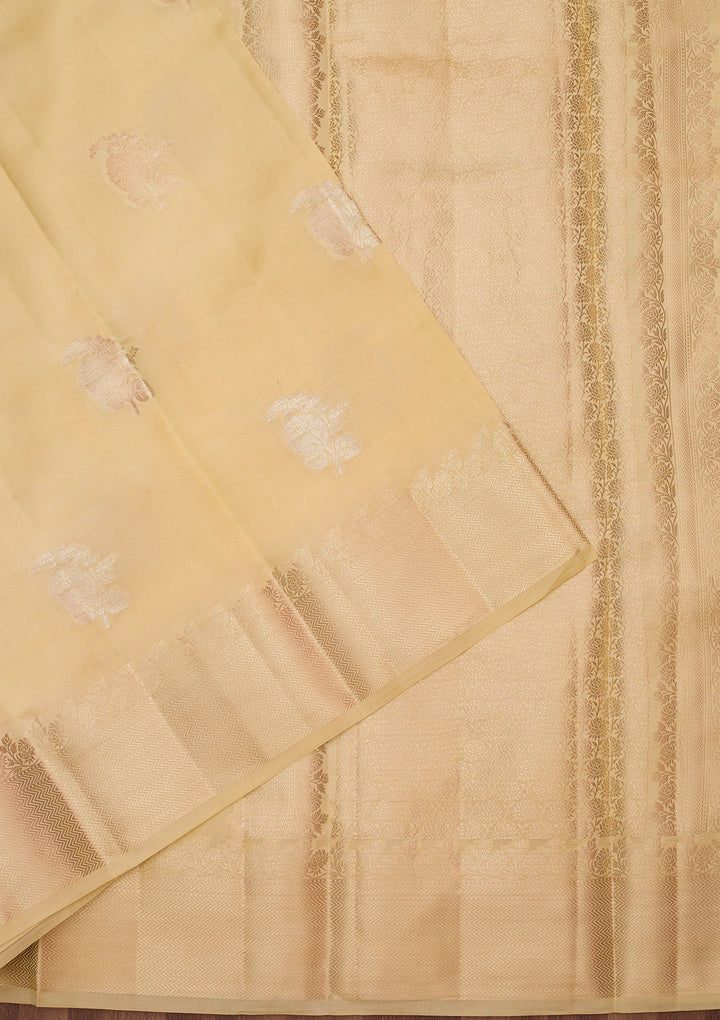 Lemon Yellow Zariwork (Gold) Pure Silk Silk_Saree