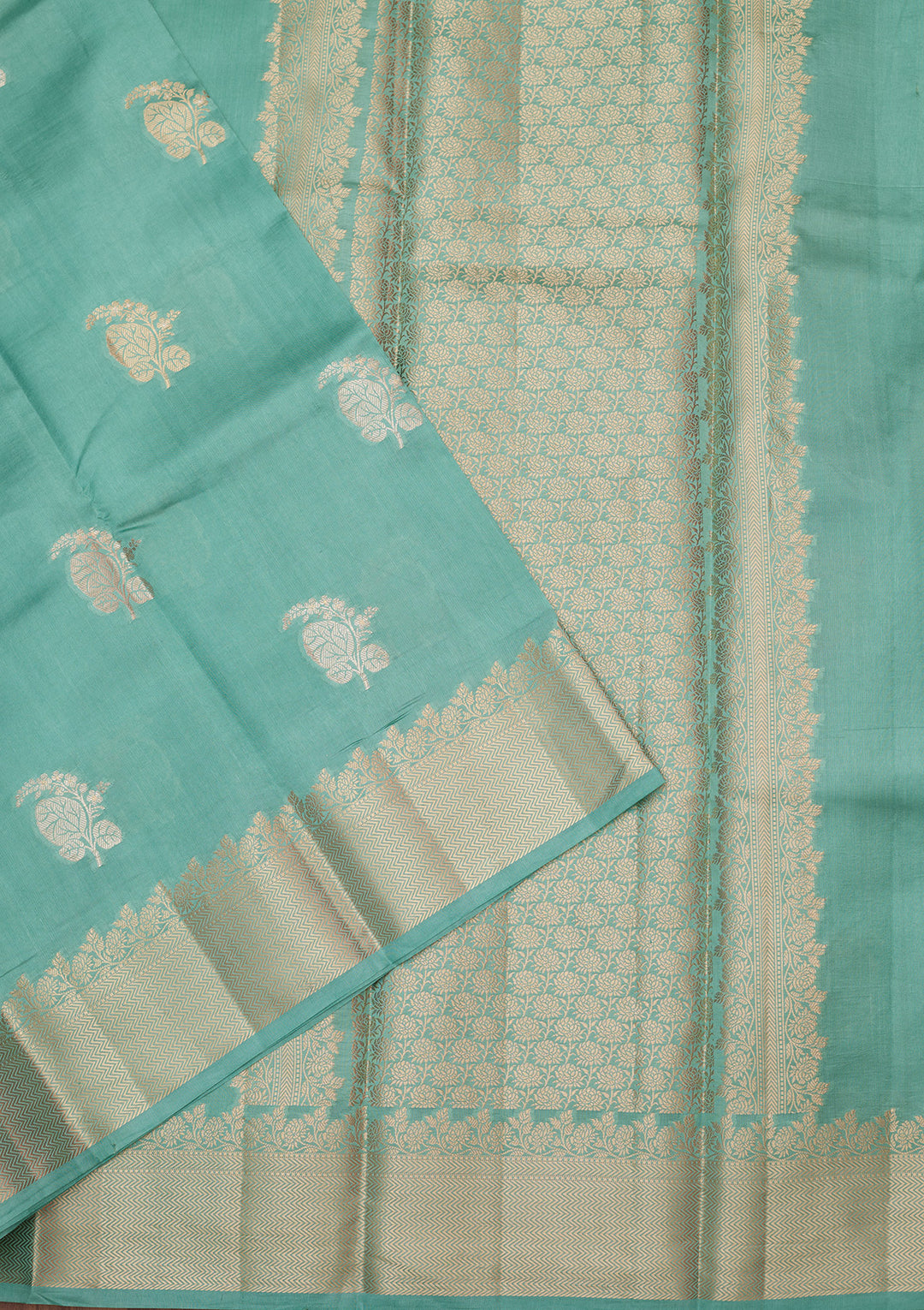 Sky Blue Zariwork (Gold) Pure Silk Silk_Saree