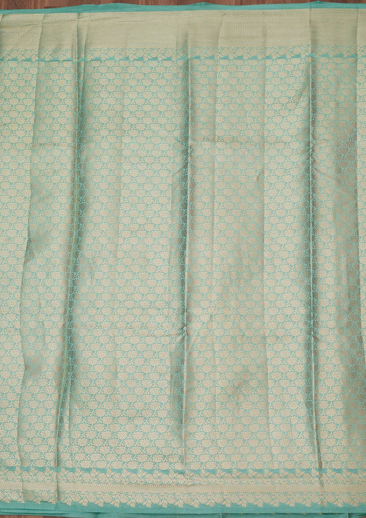 Sky Blue Zariwork (Gold) Pure Silk Silk_Saree