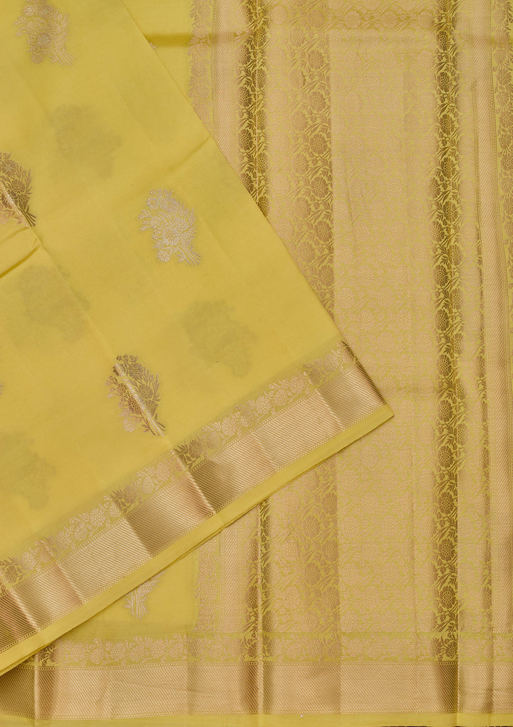 Lemon Yellow Zariwork Silk Silk_Saree