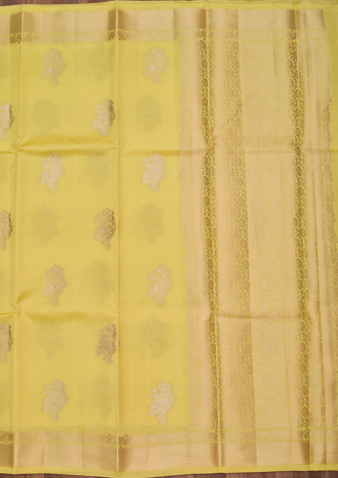Lemon Yellow Zariwork Silk Silk_Saree