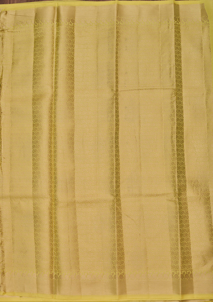 Lemon Yellow Zariwork Silk Silk_Saree