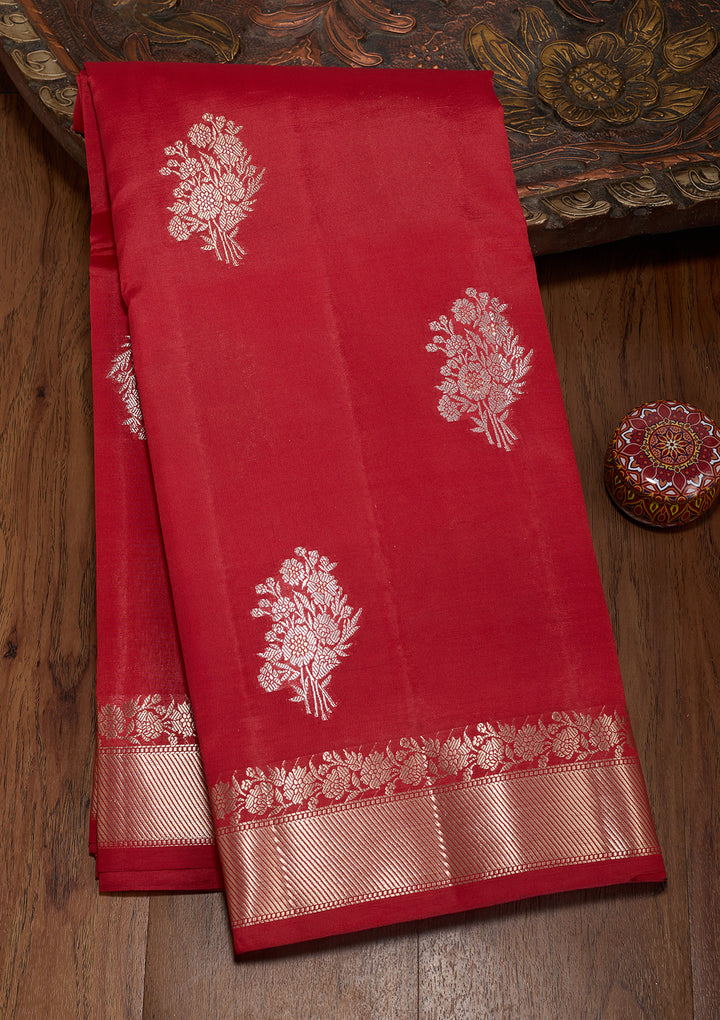 Red Zariwork Silk Silk_Saree