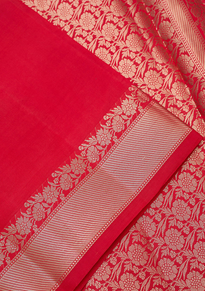Red Zariwork Silk Silk_Saree