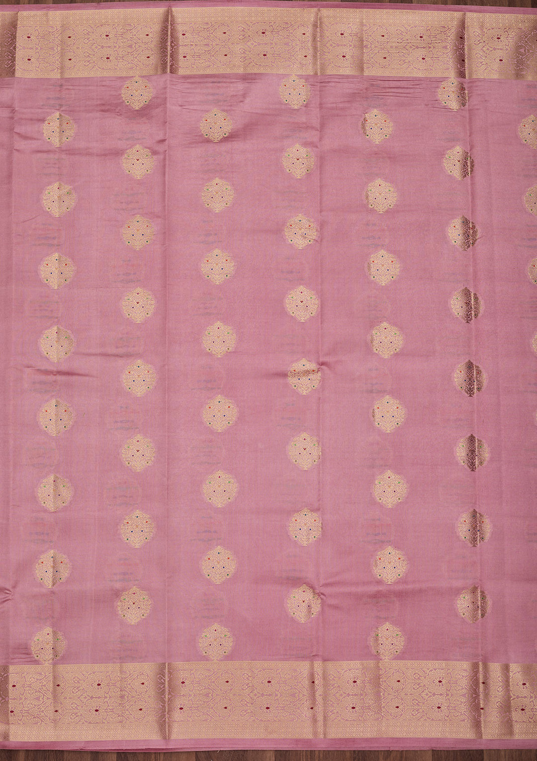 Baby Pink Zariwork Pure Silk Saree