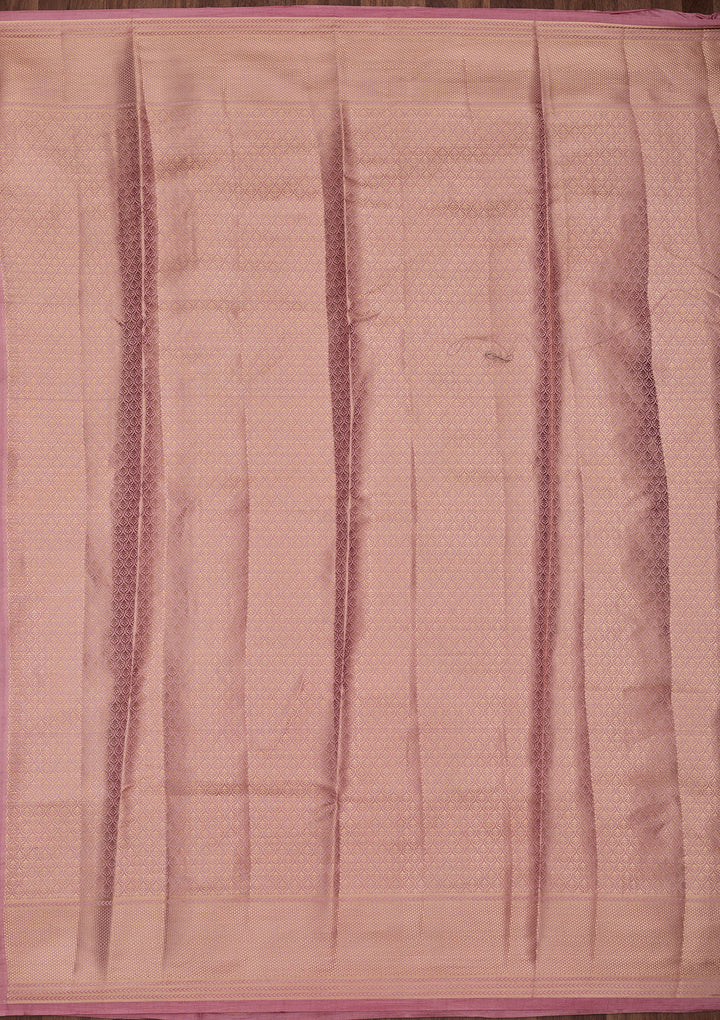 Baby Pink Zariwork Pure Silk Saree