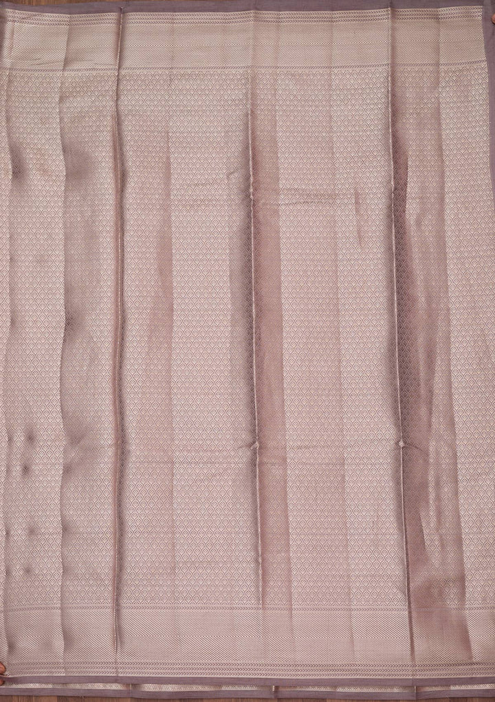 Mauve Zariwork (Gold) Pure Silk Silk_Saree