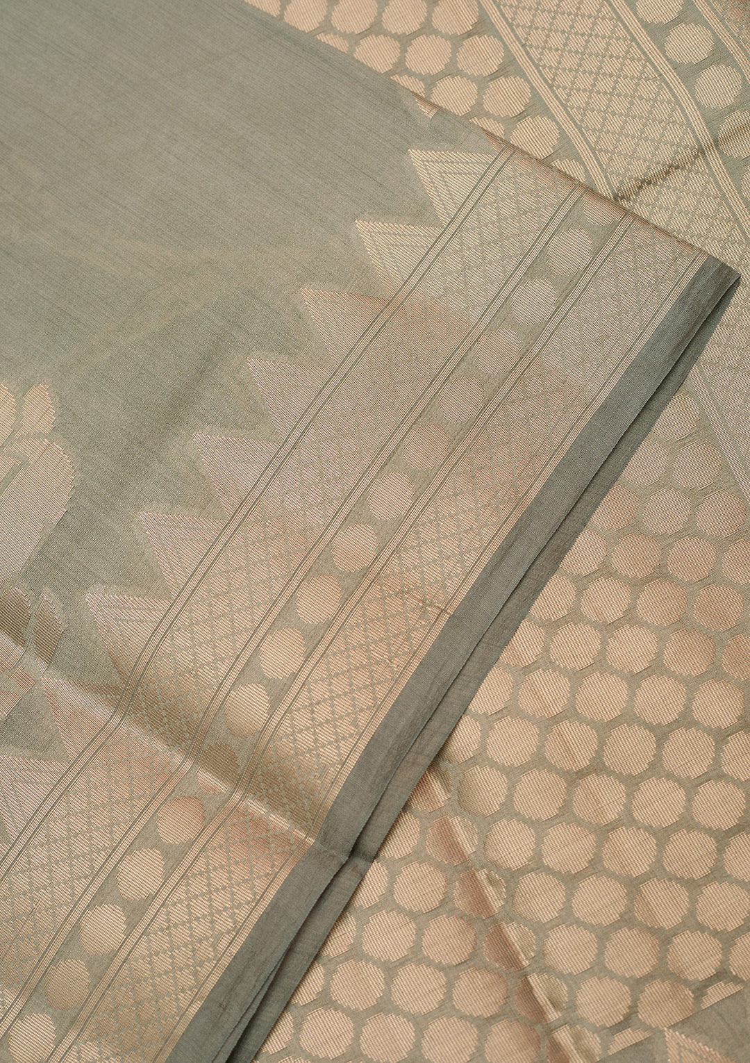 Sea Green Zariwork (Gold) Pure Silk Silk_Saree