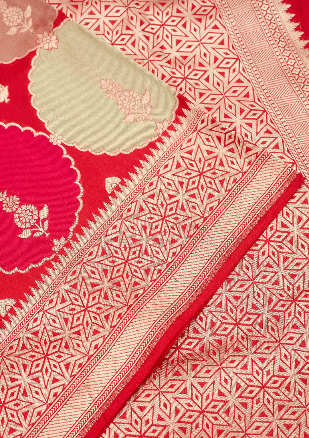 Red Zariwork Pure Silk Saree