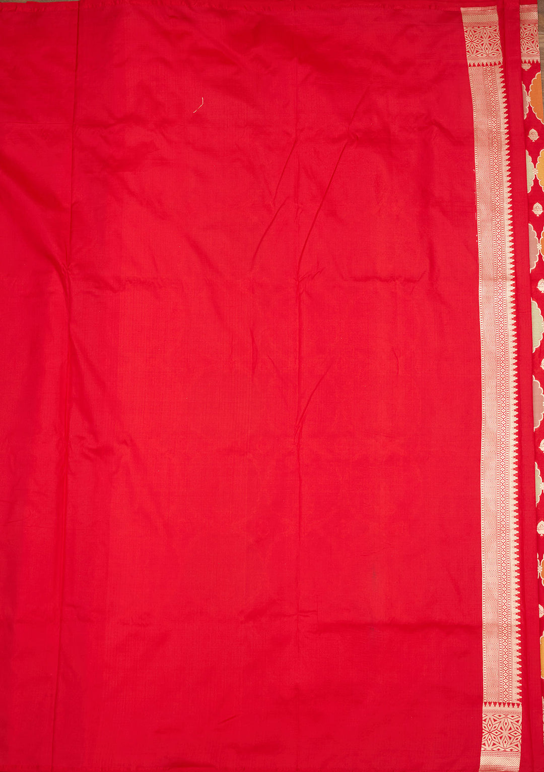 Red Zariwork Pure Silk Saree