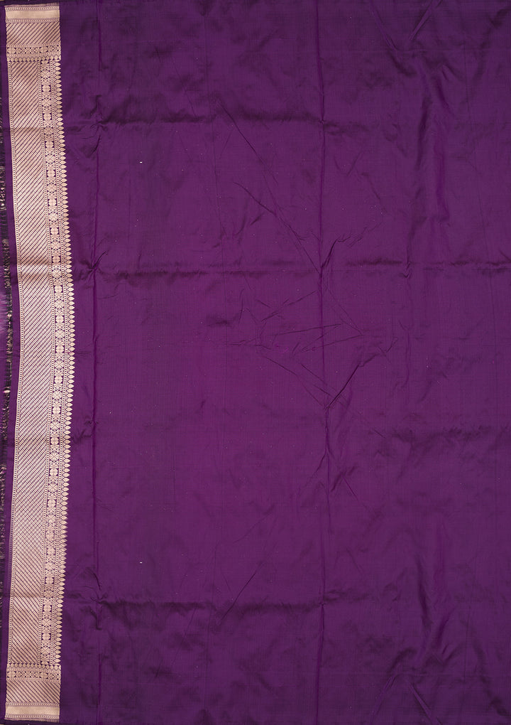 Purple Zariwork Silk Silk_Saree