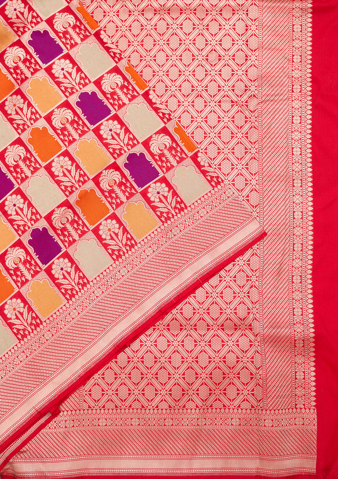 Red Zariwork Silk Silk_Saree