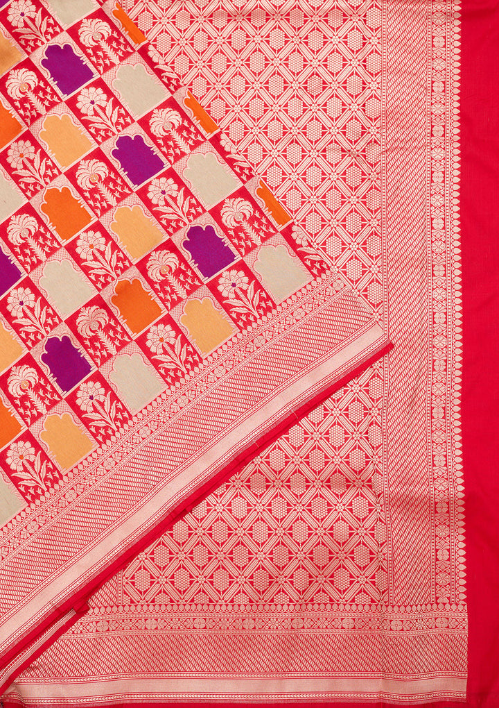 Red Zariwork Silk Silk_Saree