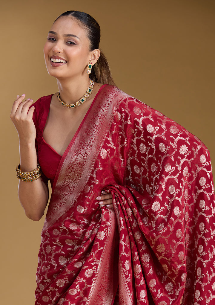 Maroon Zariwork (Gold) Silk Silk_Saree