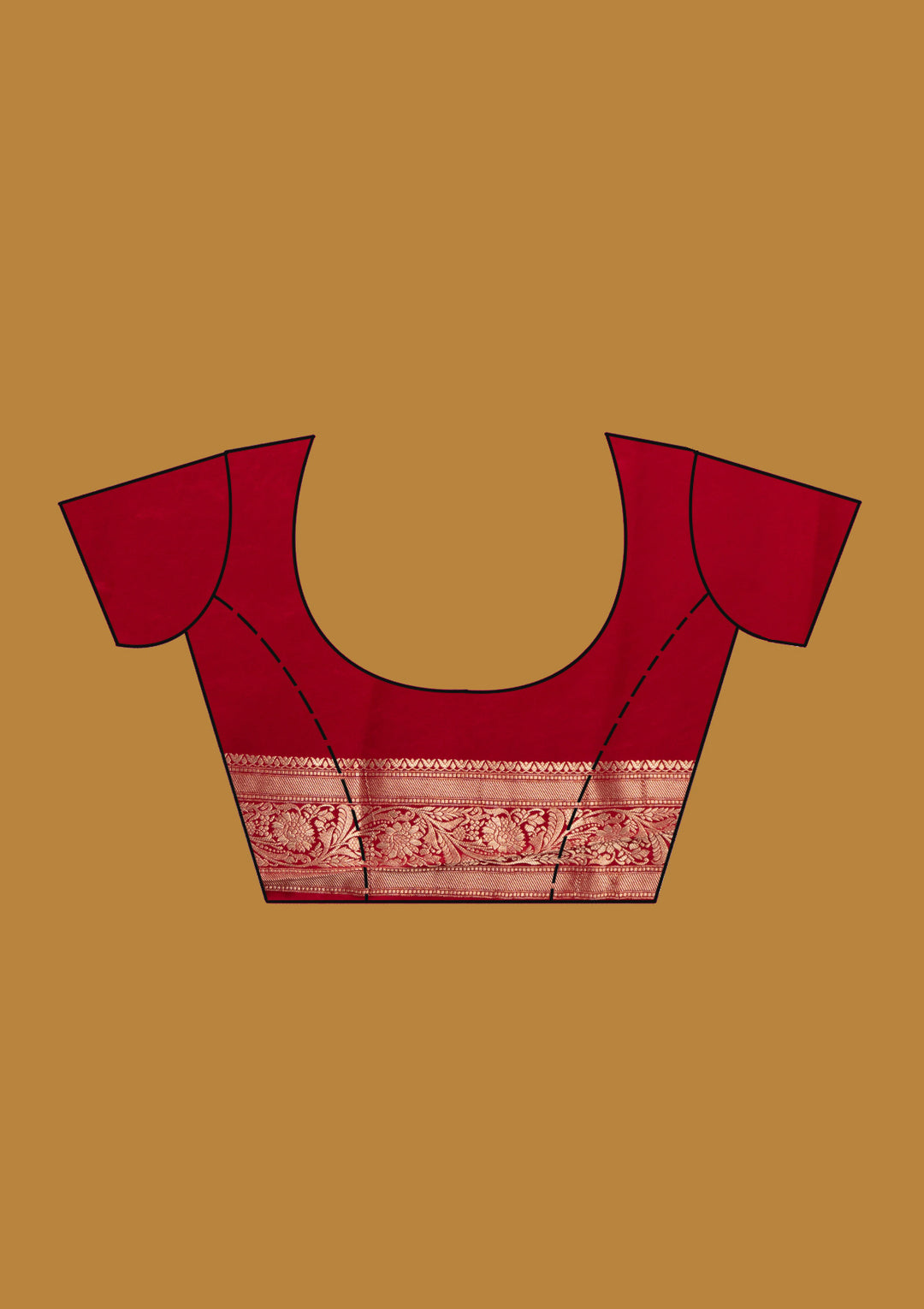 Wine Zariwork (Gold) Silk Silk_Saree