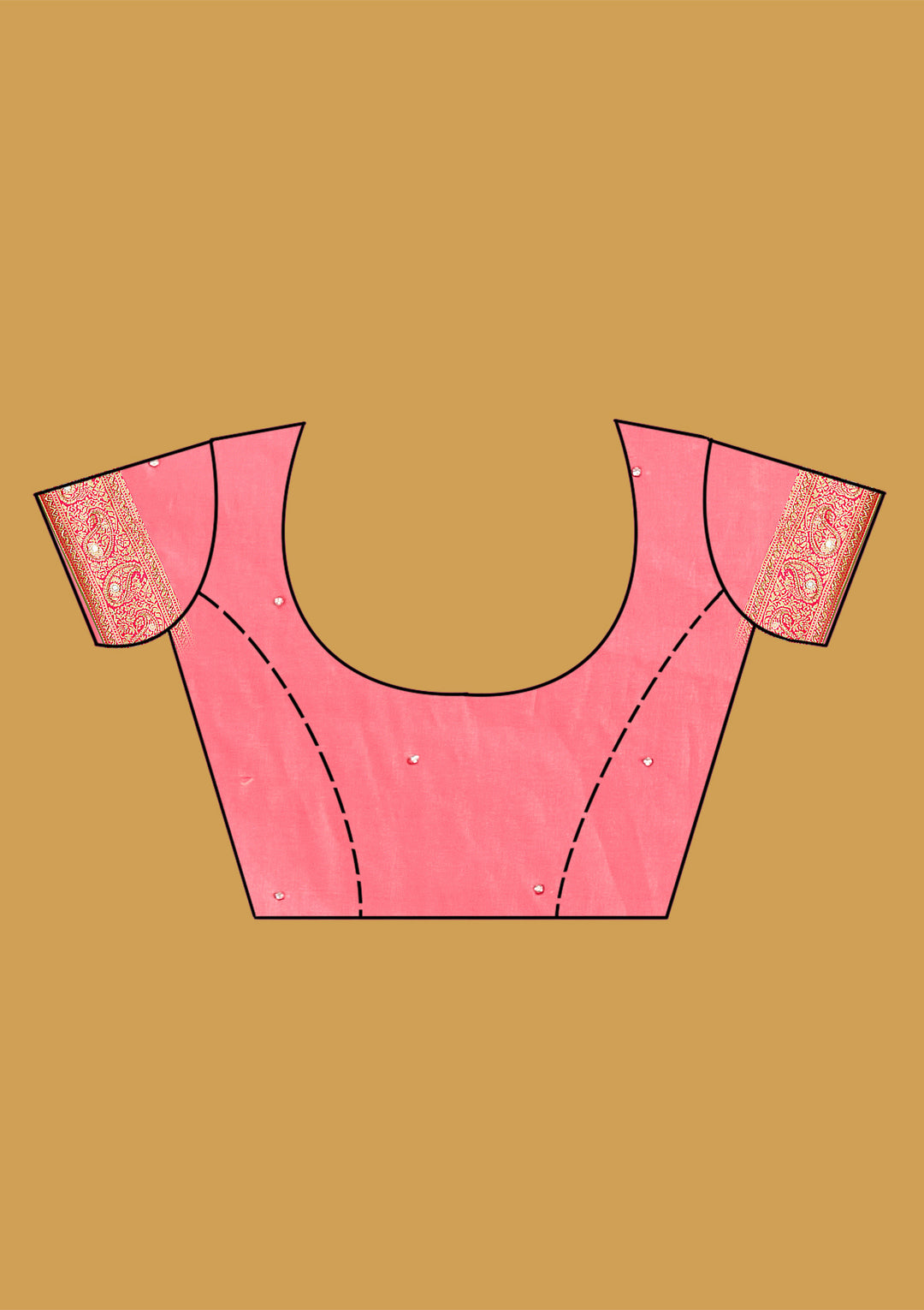 Cream Aariwork Art Silk Saree