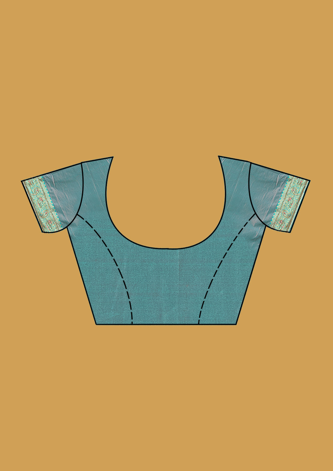 Red Aariwork Art Silk Saree