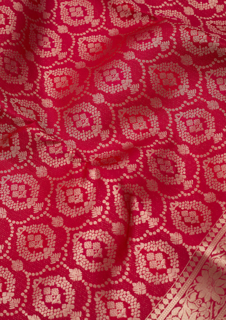 Rani Pink Zariwork (Gold) Pure Silk Silk_Saree