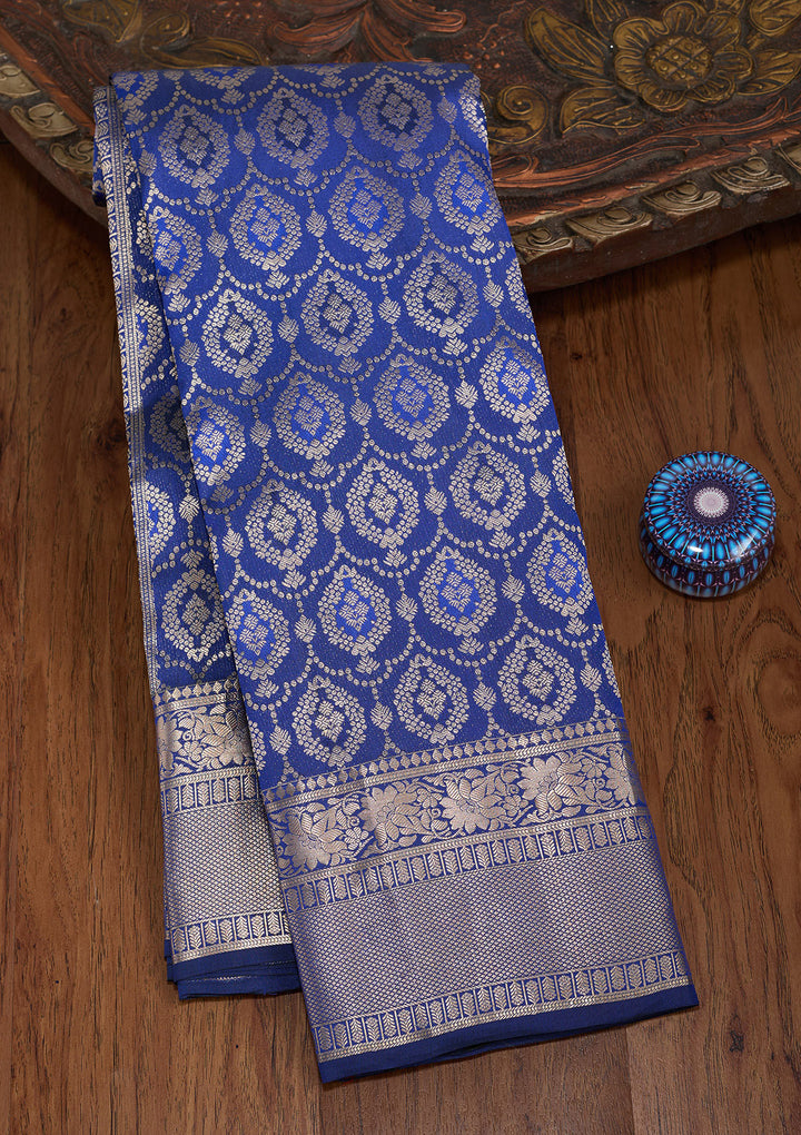Royal Blue Zariwork (Gold) Pure Silk Silk_Saree